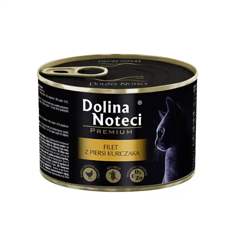 Mokra karma dla kota filet z piersi kurczaka Dolina Noteci Premium 185 g Dostępne od ręki