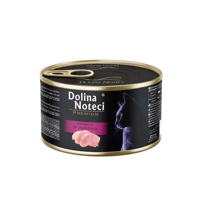 Mokra karma dla kota bogata w indyka Dolina Noteci Premium 185 g Do wyczerpania zapasów
