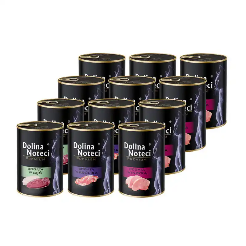 Mokra karma dla kota Dolina Noteci Premium Mix 12 x 400 g Oferta