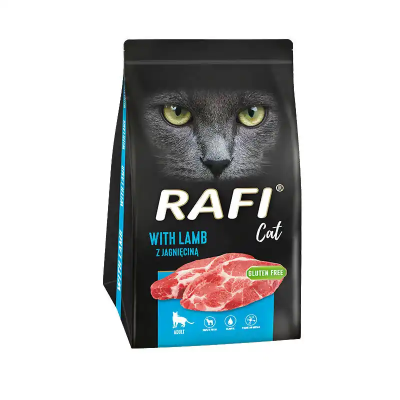Hit cenowy Karma sucha dla kota Rafi Cat z jagnięciną 1,5 kg