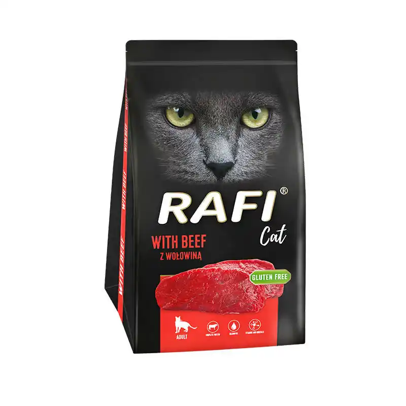 Oferta Karma sucha dla kota Rafi Cat z wołowiną 1,5 kg
