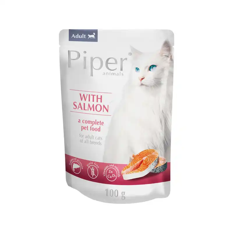 Do wyczerpania zapasów Mokra karma dla kotów Piper Animals z łososiem 100 g