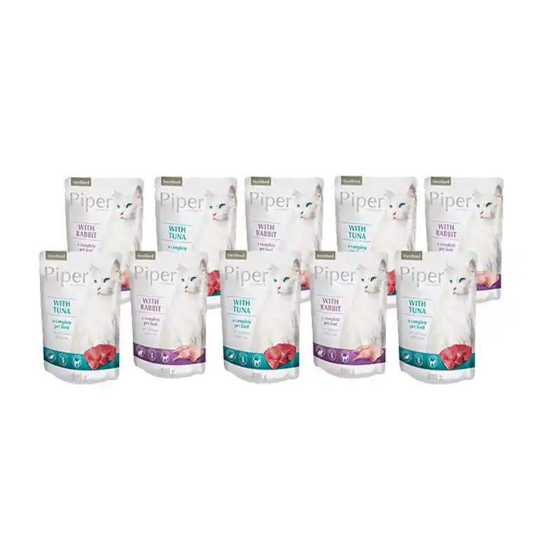 Taniej Mokra karma dla kotów sterylizowanych Piper Animals Sterilised Mix 10 x 100 g