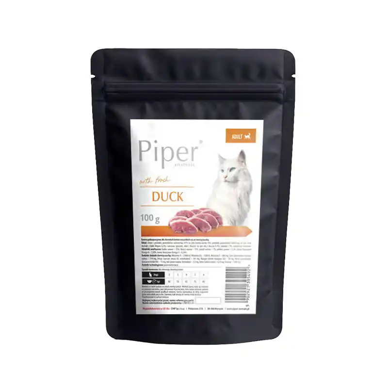 Nowy Karma sucha dla kota Piper Animals z kaczką 100 g