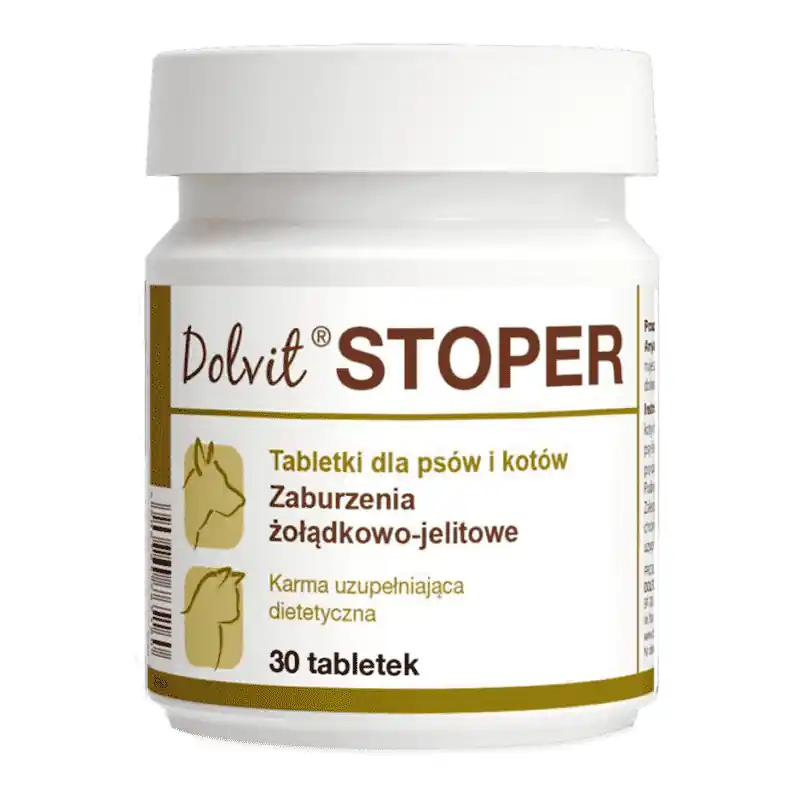 Dolvit Stoper Suplement dla psów i kotów na dolegliwości żołądkowo-jelitowe 30 tabletek Kup online