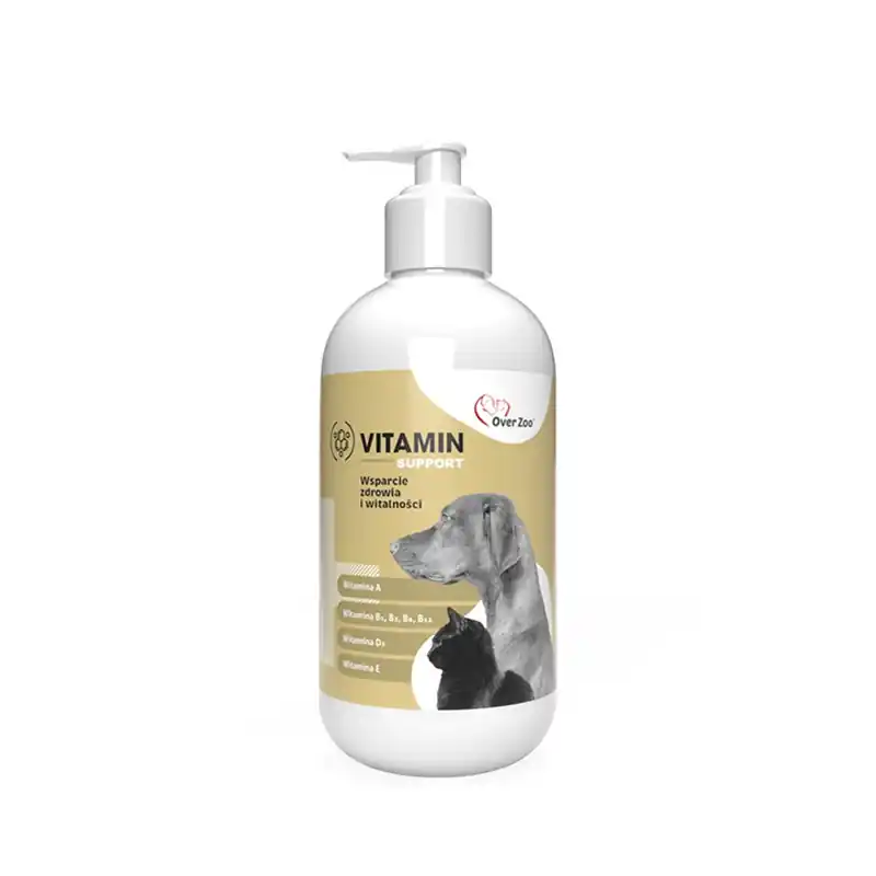 Do wyczerpania zapasów Over Zoo Vitamin Support Wsparcie zdrowia i witalności psa i kota 250 ml
