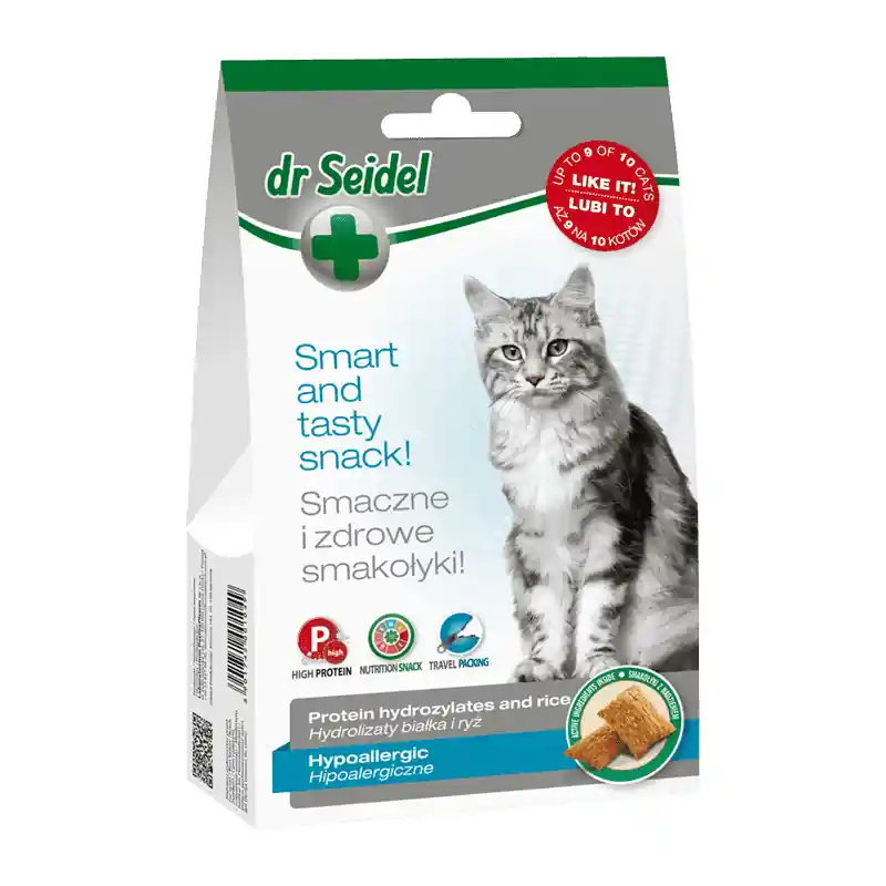 Popularny Dr Seidel Smakołyki dla kotów hipoalergiczne 50 g