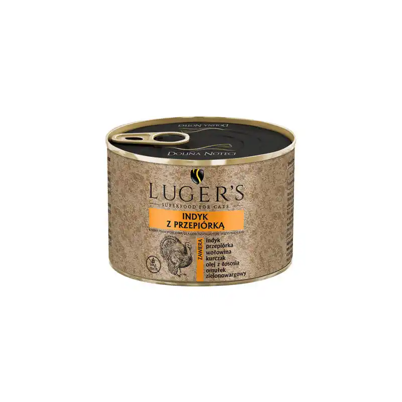 Premium Karma dla kotów Luger’s indyk z przepiórką 185 g
