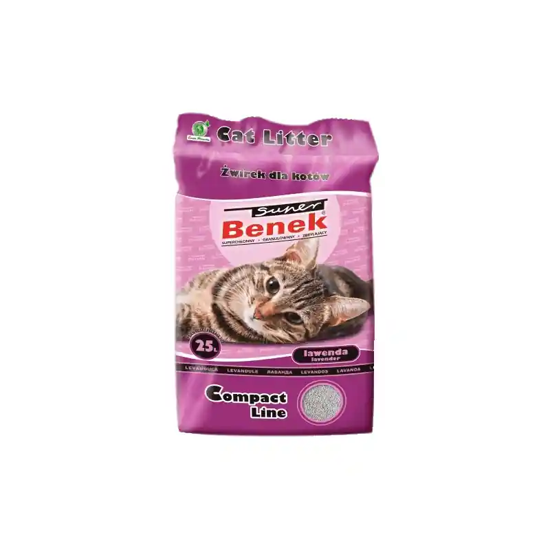 Żwirek dla kota Super Benek Compact Lawenda Active 25 L Bestseller