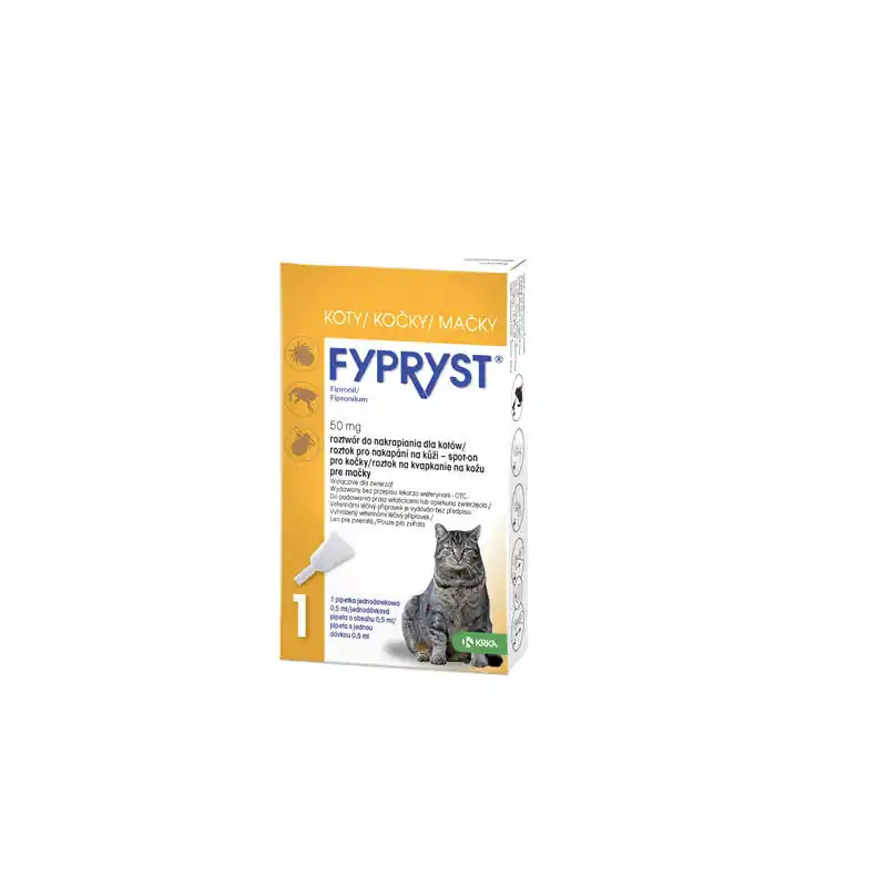 Fypryst Spot On na pchły i kleszcze dla kota 50 mg / 0,5 ml 1 Pipeta Oferta