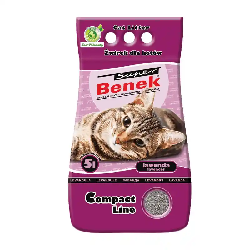 Ostatnie sztuki Żwirek dla kota Certech Super Benek Compact Lawenda Active 5 L