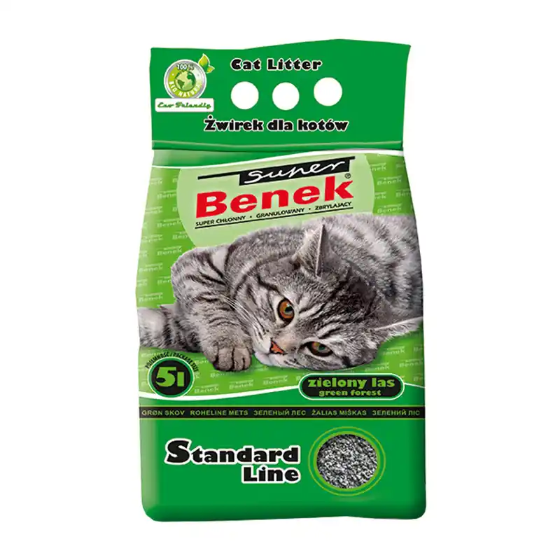 Certech Super Benek Standard Line Żwirek dla kota Zielony Las 5 l Dodaj do koszyka
