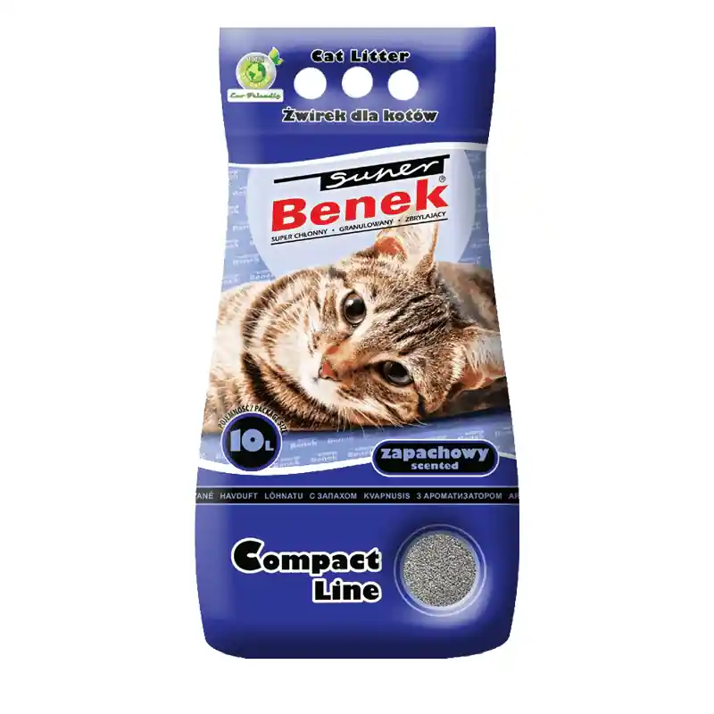 Żwirek dla kota Certech Super Benek Compact Bryza Morska 10 l Popularny