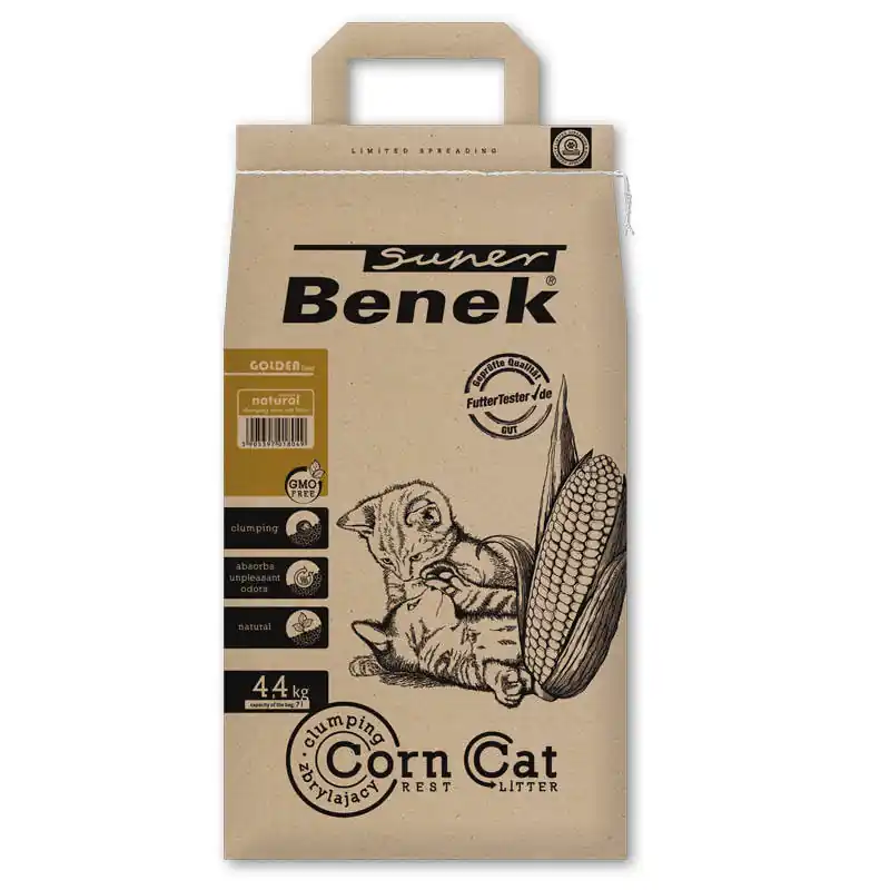 Super Benek Corn Cat Natural Golden Żwirek dla kota 7 l Dostępne od ręki