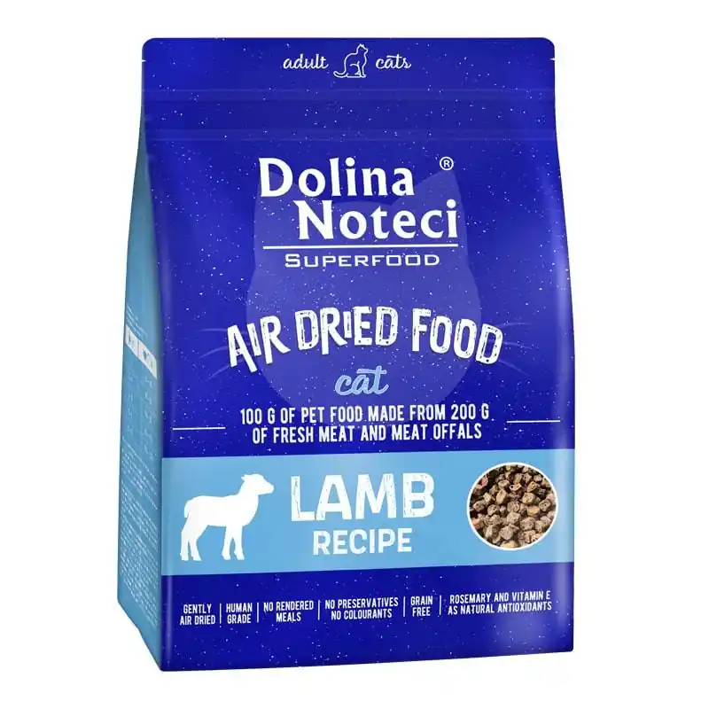 Dolina Noteci Superfood danie z jagnięciny karma suszona dla kota 1 kg Wysoka jakość