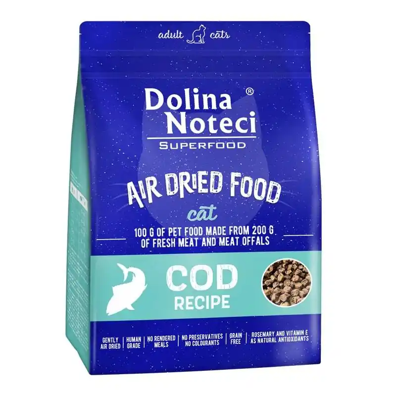 Najlepsza cena Dolina Noteci Superfood danie z dorsza karma suszona dla kota 1 kg