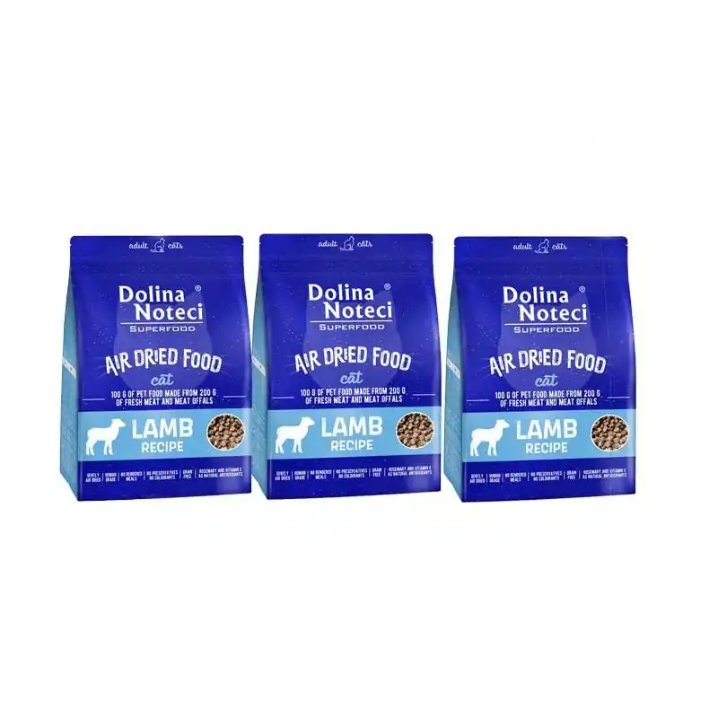 Dolina Noteci Superfood danie z jagnięciny karma suszona dla kota 3 x 1 kg Ostatnie sztuki