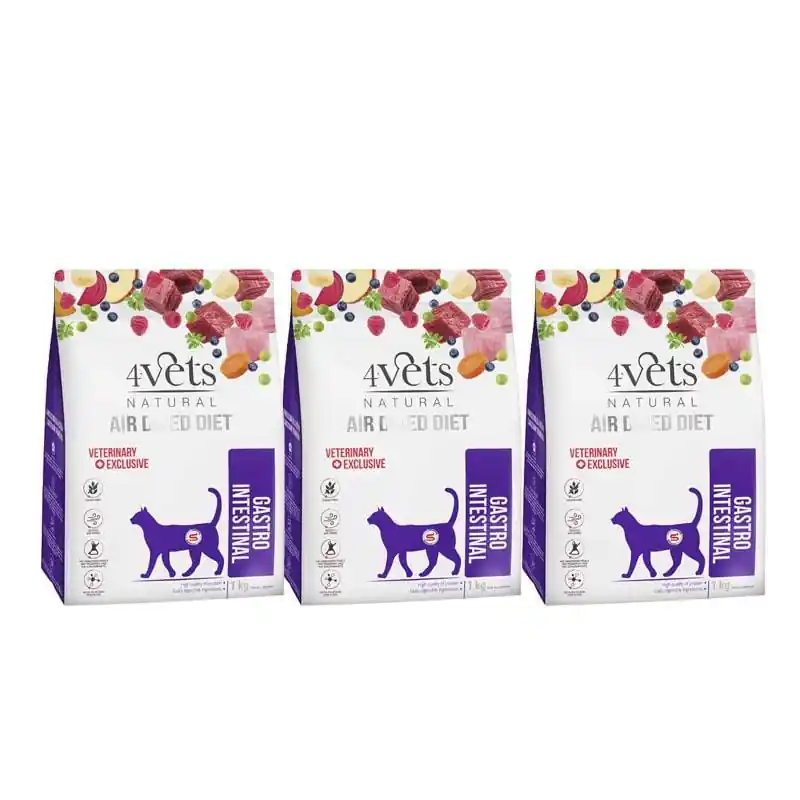 4Vets Natural Gastro Intestinal karma suszona dla kotów z zaburzeniami trawienia 3 x 1 kg Zamów teraz
