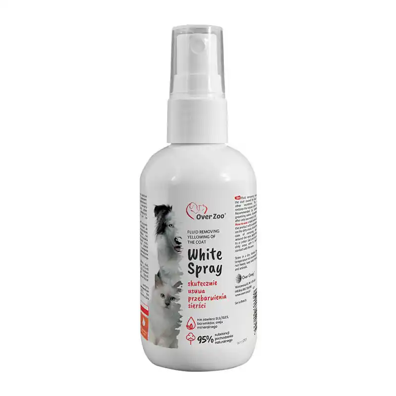 Over Zoo White Spray dla psów i kotów na przebarwienia sierści 100 ml Szybka dostawa