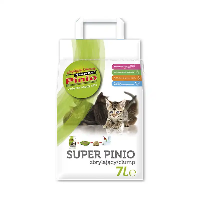 Super Pinio Żwirek dla kota zbrylający kruszon 7 L Premium