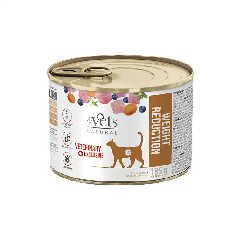 Mokra karma weterynaryjna dla kota z nadwagą 4Vets Natural Weight Reduction 185 g Tani