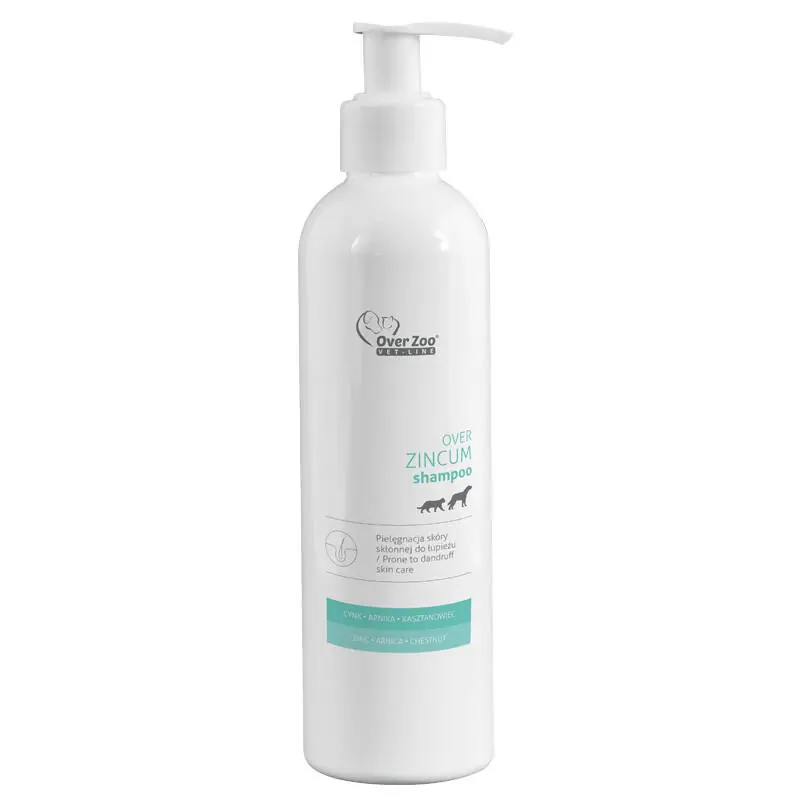 Over Zoo Over Zincum Shampoo Szampon na łupież dla psów i kotów 250 ml Wyprzedaż