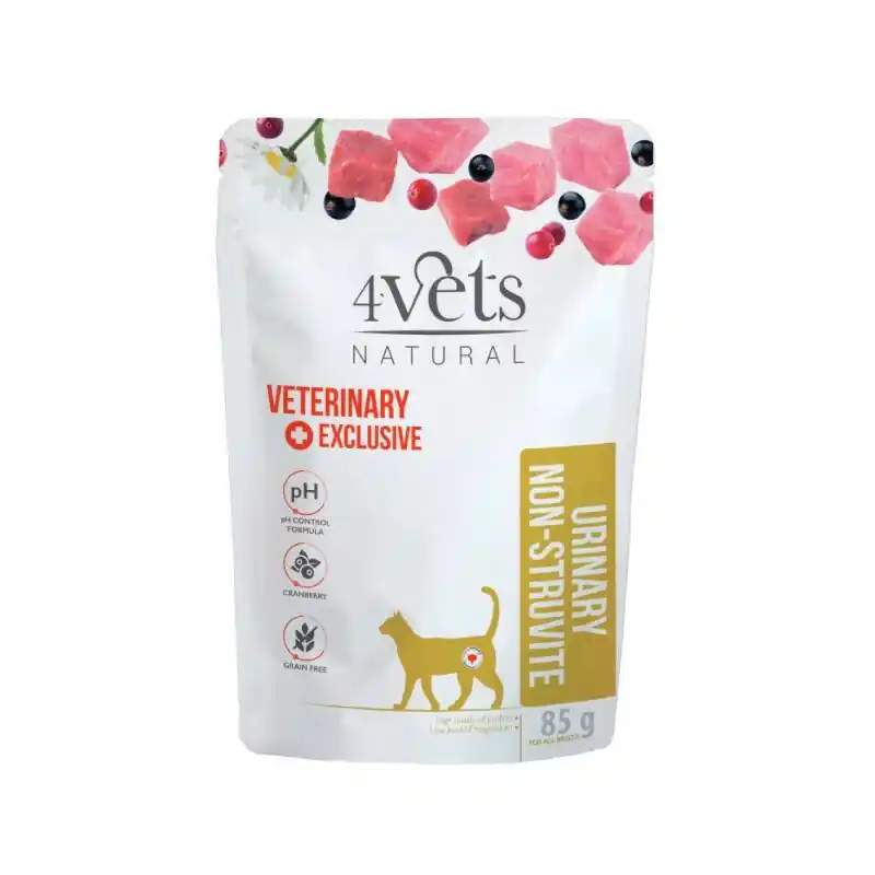Mokra karma weterynaryjna dla kota ze schorzeniami dróg moczowych 4Vets Natural Urinary Non-struvite 85 g Szybka wysyłka