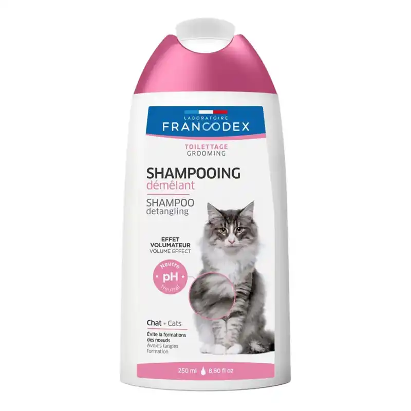 Nie przegap FRANCODEX Szampon dla kota 2w1 ułatwiający rozczesywanie 250 ml