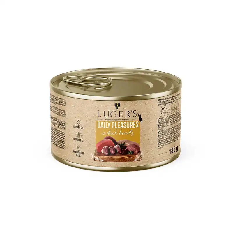 Karma mokra dla kota Luger‘s Daily Pleasures z sercami z kaczki 185 g Taniej