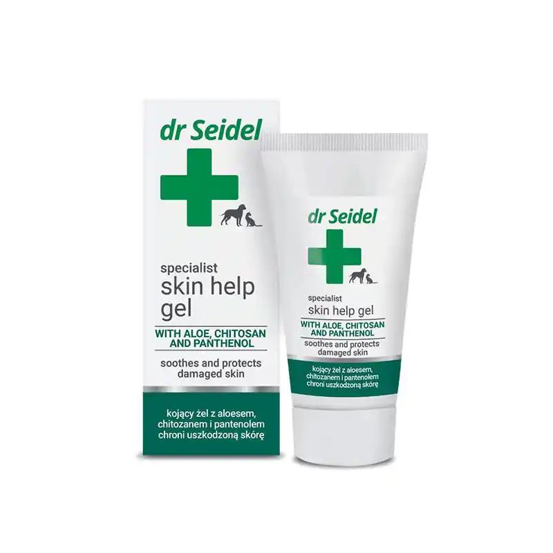 Nie przegap Dr Seidel Skin Help Gel Specjalistyczny preparat pielęgnacyjny na rany dla psa i kota 30 ml