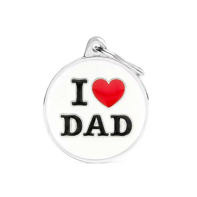 Oferta czasowa Zawieszka Adresówka Identyfikator z grawerem dla psa i kota I Love Dad
