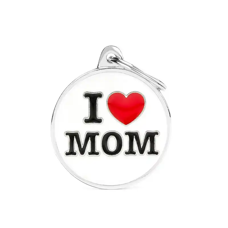 Zawieszka Adresówka Identyfikator z grawerem dla psa i kota I Love Mom Cena promocyjna