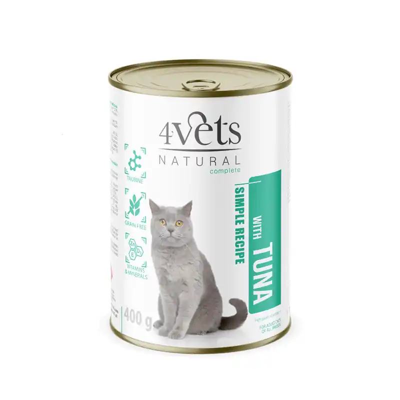 4Vets Natural Mokra karma dla kota z tuńczykiem 400 g Ekspresowa dostawa