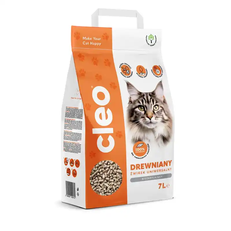 Cleo Żwirek dla kota drewniany 7 l Sprawdź teraz