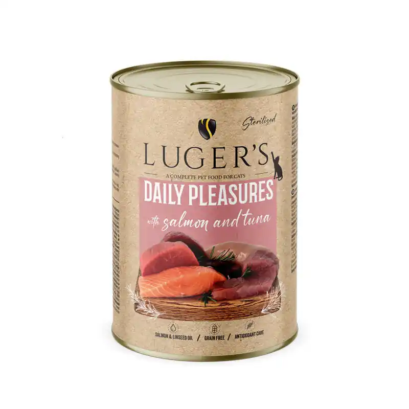 Szybka wysyłka Karma mokra dla kota Luger‘s Daily Pleasures Sterilised z łososiem i tuńczykiem 400 g
