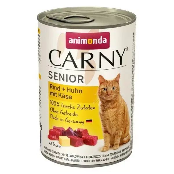 Cena promocyjna An Carny Senior Woł,Kurczak,Ser 400g Kot