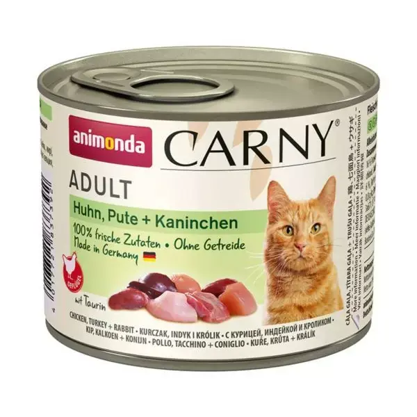 Darmowy zwrot An Carny Kurczak,Indyk,Królik 200g Kot