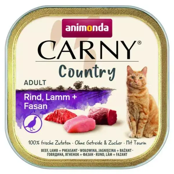Hit sprzedaży An Carny Country Wołow/Jagnięc/Bażant 100g Kot