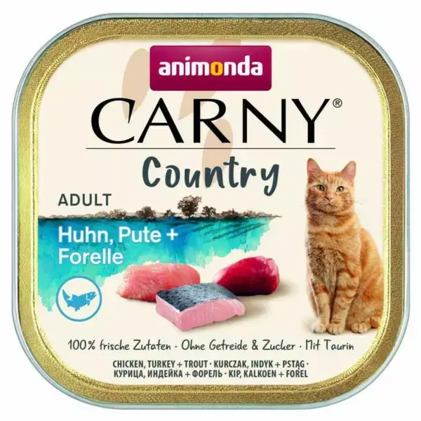 Łatwy zwrot An Carny Country Kurczak/Indyk/Pstrąg 100g Kot