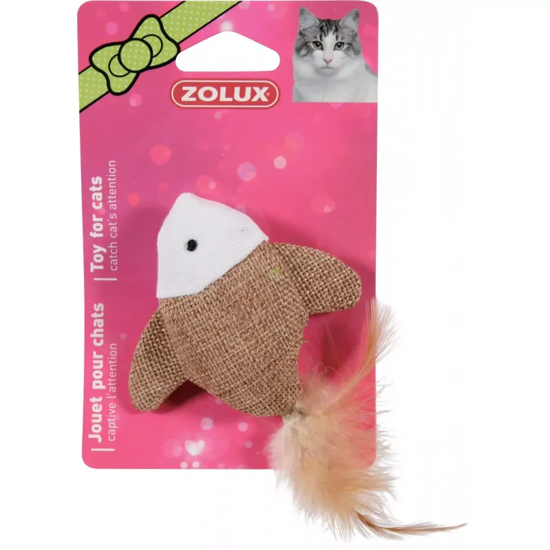 Wyprzedaż ZOLUX Zabawka dla kota, ryba z piórkiem 7,5cm