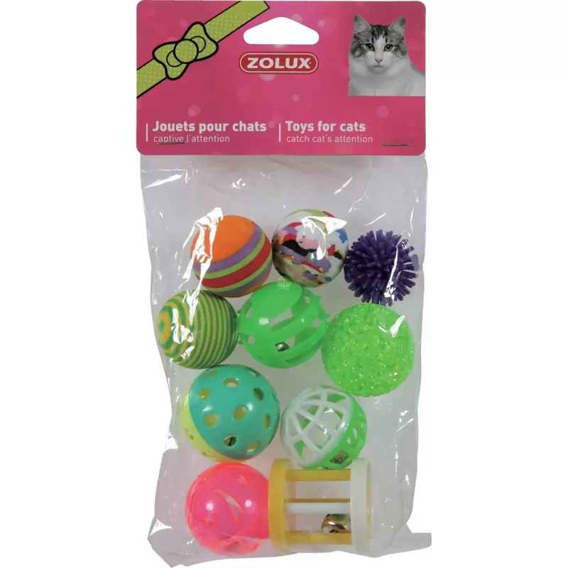 Kup online ZOLUX Zabawka dla kota zestaw 10 różnych 4cm