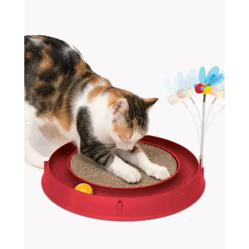 Obniżka ceny Tor Catit Playn Scratch z drapakiem, 4x36x39,5cm, czerwony