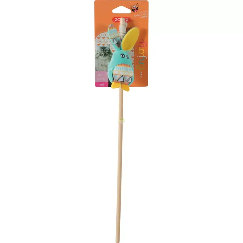 Zolux Zabawka dla kota wędka królik KALI kol. zielony 40cm Wybór klientów