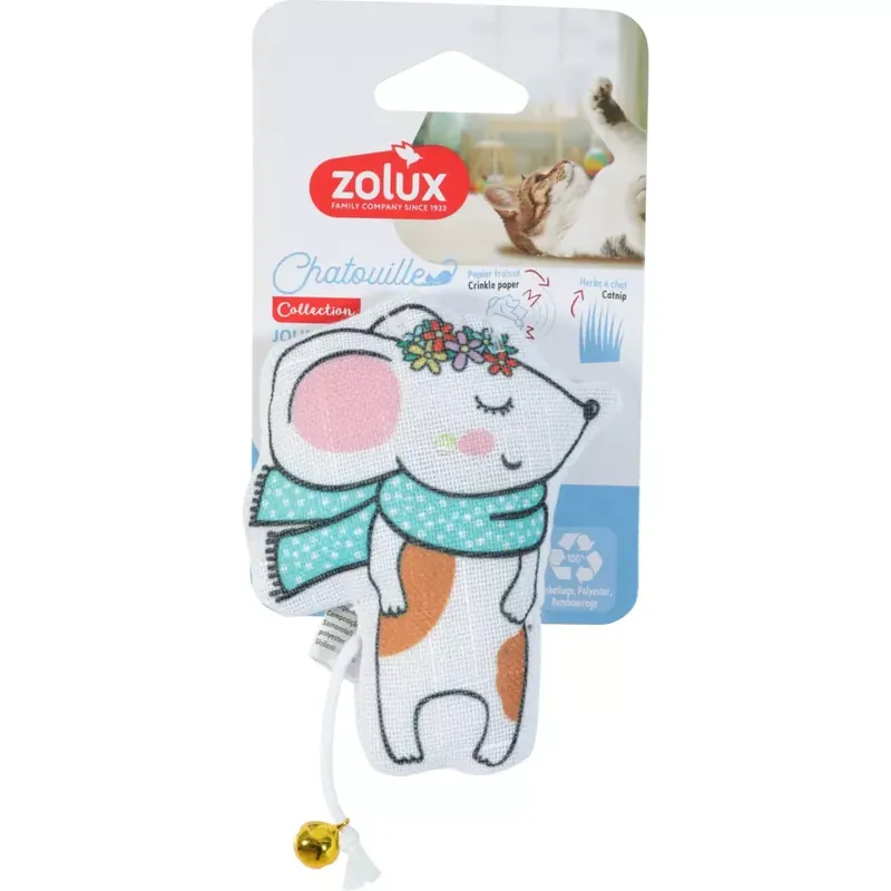ZOLUX Zabawka dla kota dzwonek kocimiętka mysz szalik CHATOUILLE 11cm Niska cena