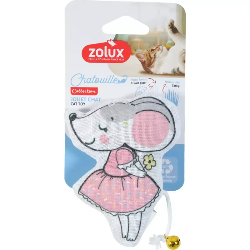 Zamów dziś ZOLUX Zabawka dla kota dzwonek kocimiętka mysz tutu CHATOUILLE 11cm