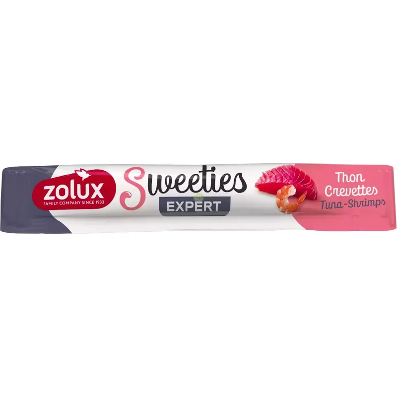 Nowość ZOLUX Przysmak kremowy dla kota SWEETIES z tuńczykiem i krewetką 14g