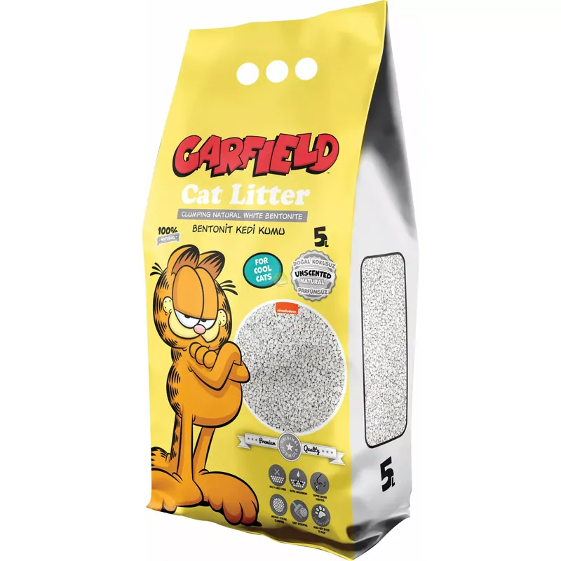 Garfield, żwirek bentonit dla kota, naturalny 5l Oferta