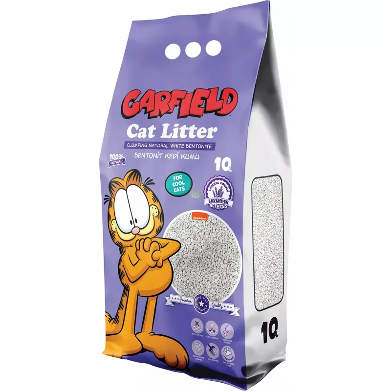 Garfield, żwirek bentonit dla kota, lawendowy 10l Nowość