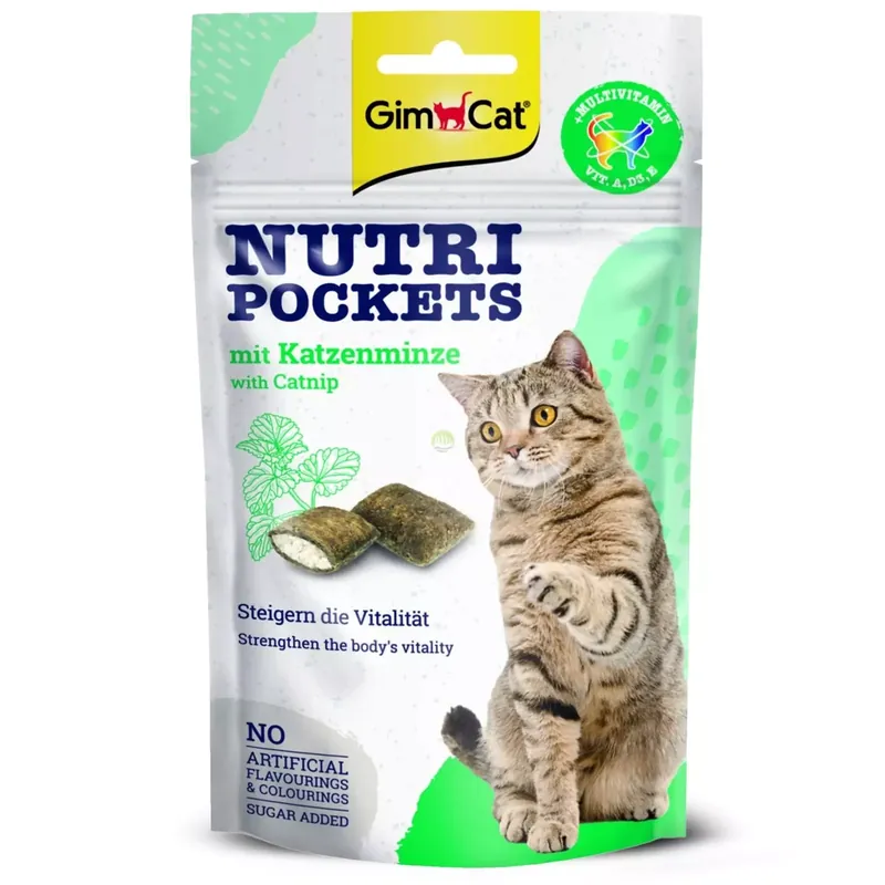 Ostatnie sztuki GimCat Nutri Pockets Catnipkocie przysmaki z kocimiętką
