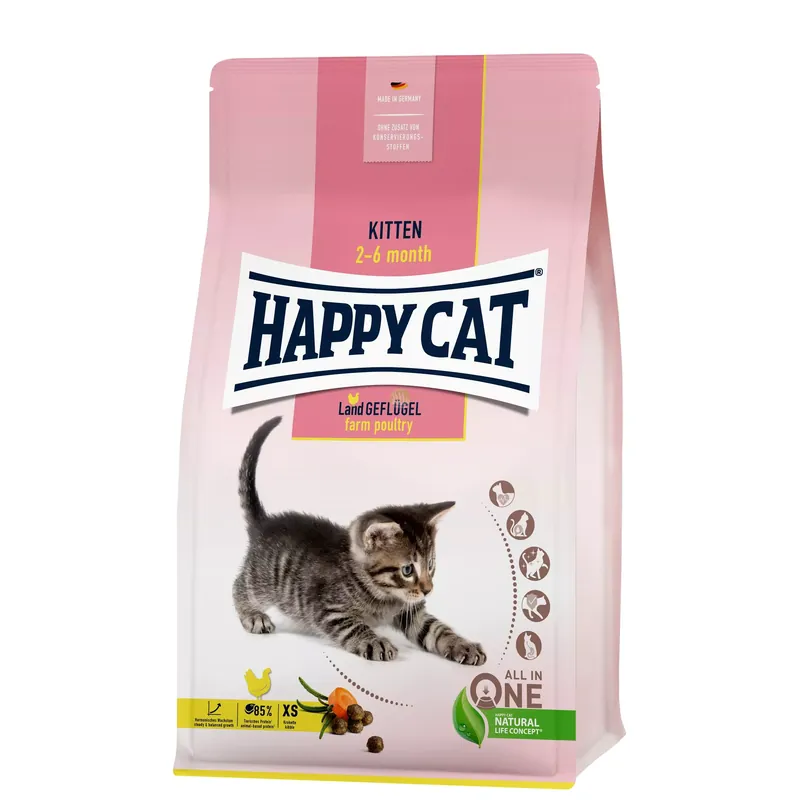 Kitten Farm Poultry, sucha karma, dla kociąt w wieku 2-6 mies, drób, 4kg, worek Zniżka